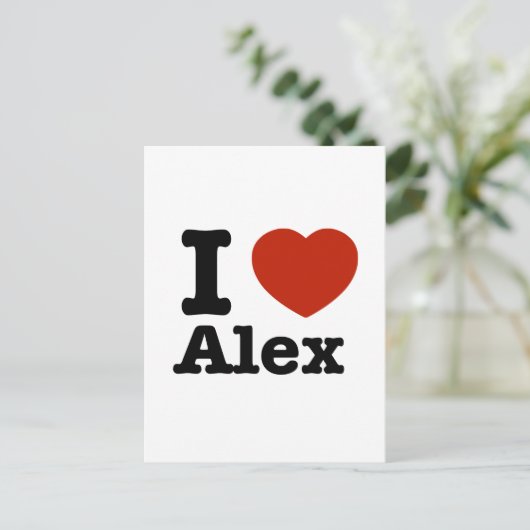 Ik hou van Alex Briefkaart (Staand voorkant)