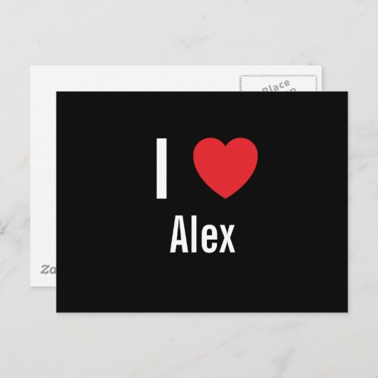 Ik hou van Alex Briefkaart (Voorkant / Achterkant)