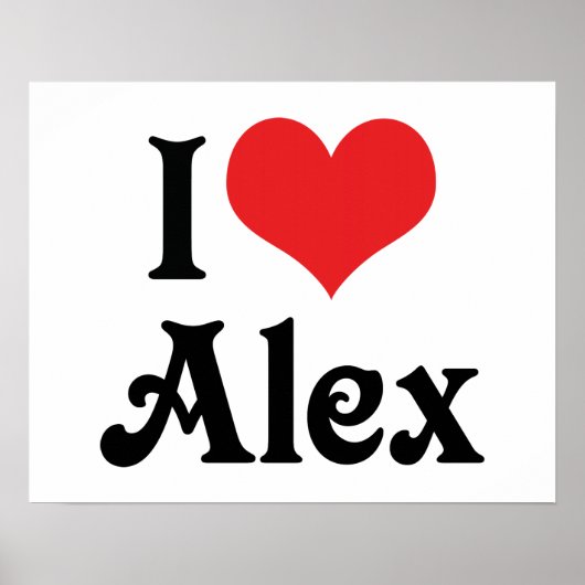 Ik hou van Alex Poster (Voorkant)