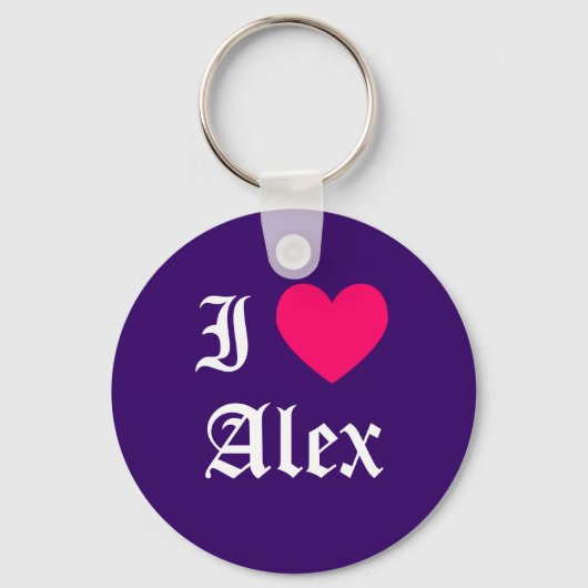 Ik hou van Alex Sleutelhanger (Voorkant)