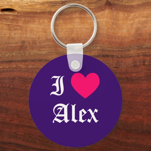Ik hou van Alex Sleutelhanger (Voorkant)