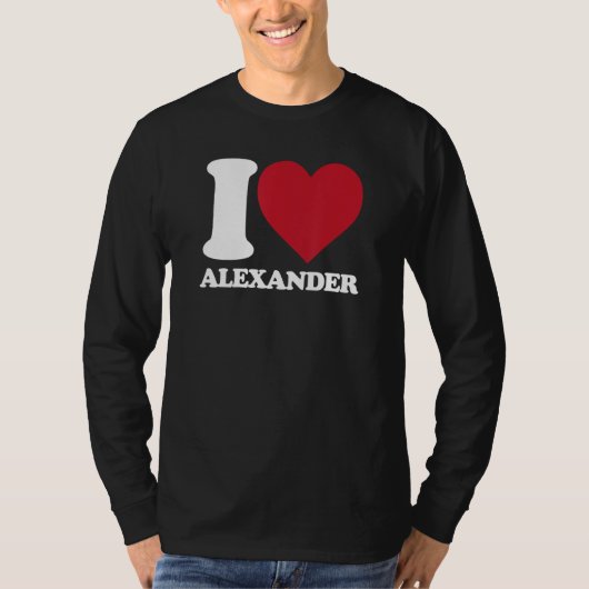 Ik hou van Alexander - Ik hart Alexander T-shirt (Voorkant)