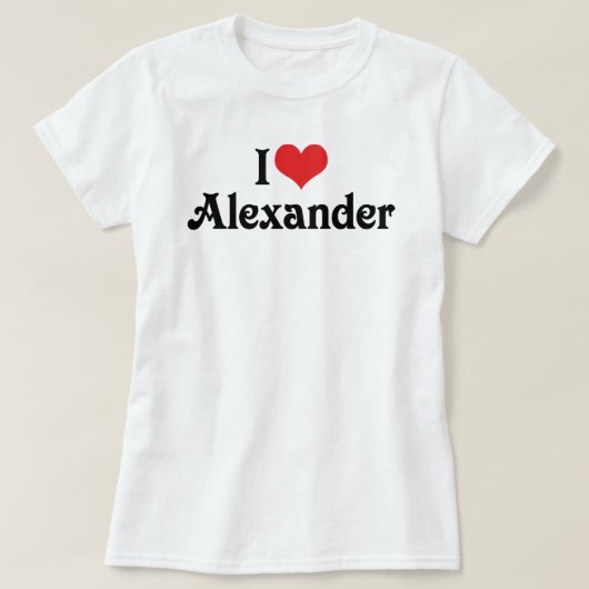 Ik hou van Alexander T-shirt (Design voorkant)