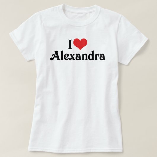 Ik hou van Alexandra T-shirt (Design voorkant)