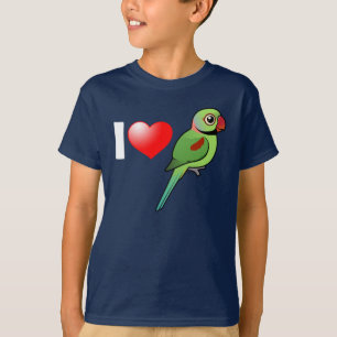 Ik hou van Alexandrine Parakeets T-shirt