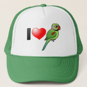Ik hou van Alexandrine Parakeets Trucker Pet (Voorkant)