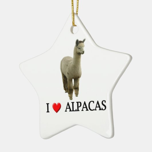 Ik hou van alfaba keramisch ornament (Links)