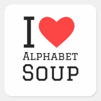 Ik hou van alfabetsoep