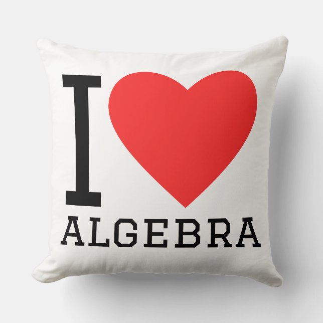 Ik hou van algebra kussen (Voorkant)