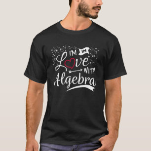 Ik hou van algebra Wiskunde liefhebbers geeks stud T-shirt