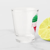 Ik hou van Algerije, Algerijnse hart vlag kleuren Shot Glas (Links)