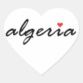 Ik hou van Algerije Hart Sticker (Voorkant)