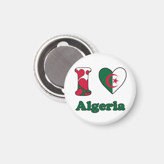 Ik hou van Algerije Magneet (Voorkant / Achterkant)
