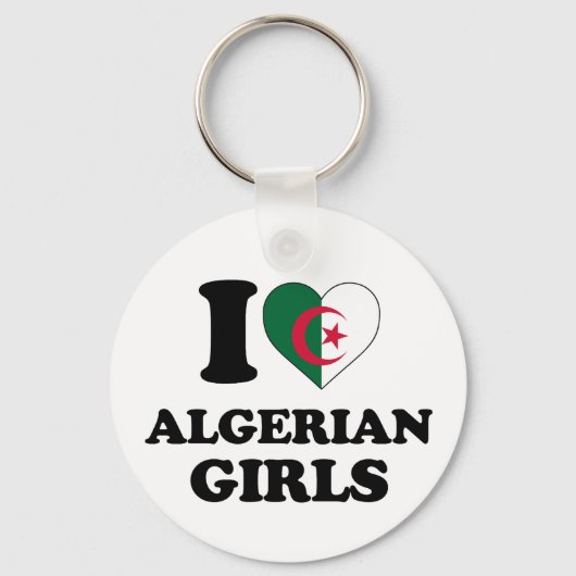 Ik hou van Algerijnse meisjes Sleutelhanger (Voorkant)