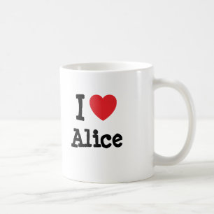 Ik hou van Alice hart T-Shirt Koffiemok