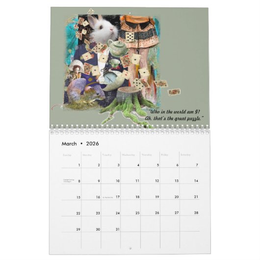Ik hou van Alice in Wonderland Kalender (Mar 2026)