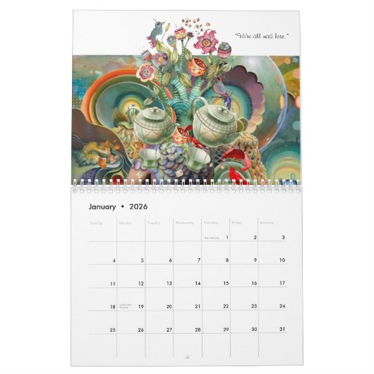 Ik hou van Alice in Wonderland Kalender (Jan 2026)
