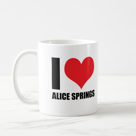 Ik hou van Alice Springs Koffiemok (Links)