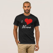 Ik hou van Alina - Alina houdt van me T-shirt (Voorkant volledig)