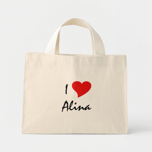 Ik hou van Alina I Mini Tote Bag (Voorkant)