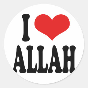 Ik hou van Allah Ronde Sticker