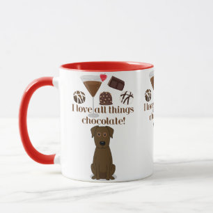 Ik hou van alle chocolade! Chocolade Humor Mok