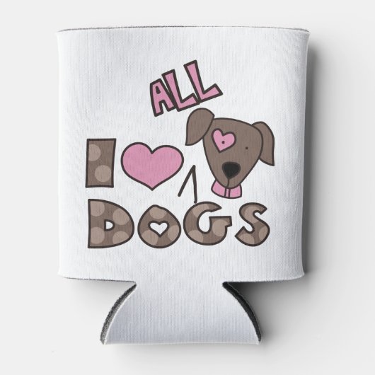 Ik hou van alle honden blikjeskoeler (Voorkant)