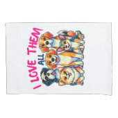 Ik hou van alle honden hondeneigenaren Pet Lover Kussensloop (Voorkant)