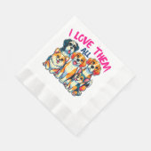 Ik hou van alle honden hondeneigenaren Pet Lover Servet (Hoek)