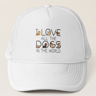 Ik hou van alle honden in de wereld Hondenliefhebb Trucker Pet