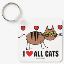 Ik hou van alle katten Sleutelhanger