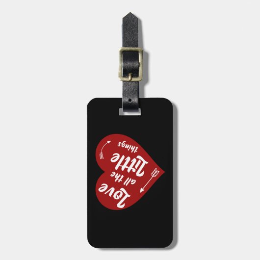 Ik hou van alle kleine dingen design bagagelabel (Voorkant verticaal)