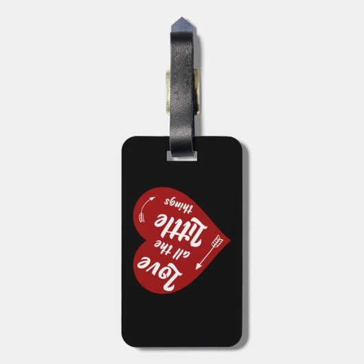 Ik hou van alle kleine dingen design bagagelabel (Achterkant verticaal)