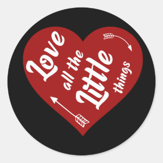 Ik hou van alle kleine dingen design ronde sticker