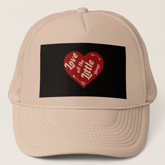 Ik hou van alle kleine dingen design trucker pet (Voorkant)