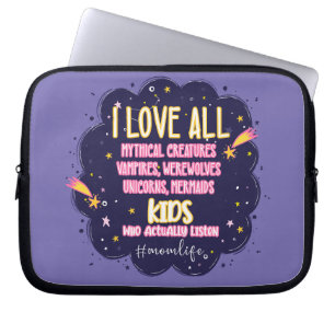 Ik hou van alle mythische wezens, vampieren, weerw laptop sleeve