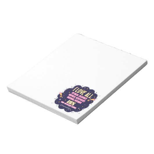 Ik hou van alle mythische wezens, vampieren, weerw notitieblok (Linkerzijde)