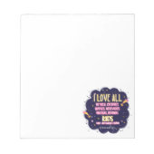 Ik hou van alle mythische wezens, vampieren, weerw notitieblok (Voorkant)