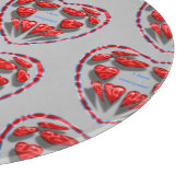 ik hou van alle rode harten in het hart , uitdrukk snijplank (Hoek)