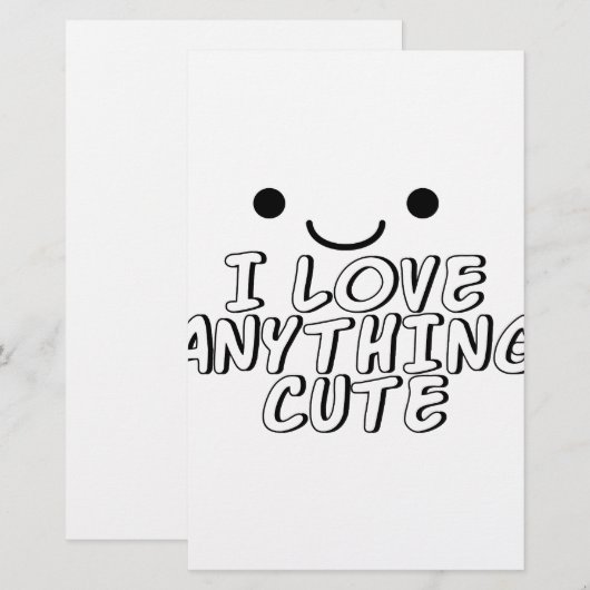 Ik hou van alles. briefpapier (Voorkant / Achterkant)