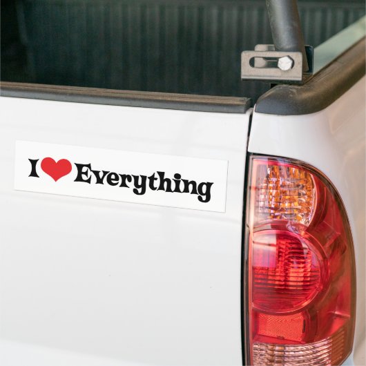 Ik hou van alles Bumpersticker (Op Truck)