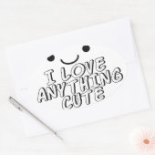 Ik hou van alles. ovale sticker (Envelop)