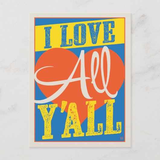 Ik hou van alles van jullie. briefkaart (Voorkant)