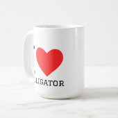 Ik hou van alligator koffiemok (Voorkant links)