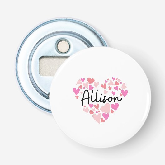 Ik hou van Allison Button Flesopener (Voorkant)