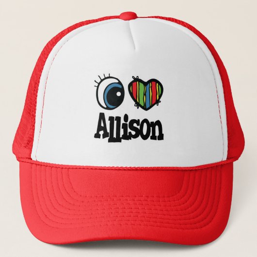 Ik hou van Allison Trucker Pet (Voorkant)