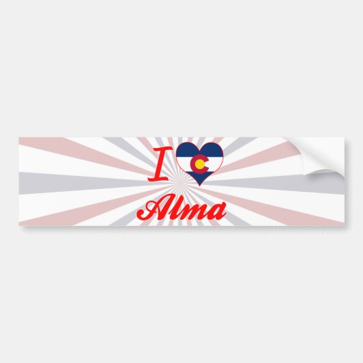 Ik hou van Alma, Colorado Bumpersticker (Voorkant)