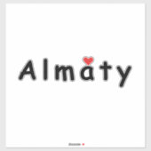 Ik hou van Almaty Sticker (Vel)