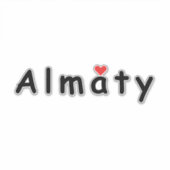 Ik hou van Almaty Sticker (Voorkant)