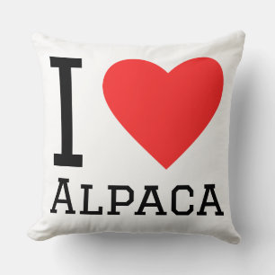 Ik hou van alpaca kussen